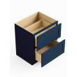 36-in x 24-in x 35-in Ready To Assemble Shaker Two Drawer Base Cabinet, Navy Blue, 2DB36-RTA-FR01-NB