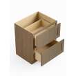 36-in x 24-in x 35-in Ready To Assemble Shaker Two Drawer Base Cabinet, Tan Wood, 2DB36-RTA-FR01-TW