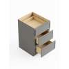 12-in x 24-in x 35-in Ready To Assemble Slim Shaker Three Drawer Base Cabinet, Light Grey, 3DB12-RTA-FR02-LG