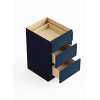 12-in x 24-in x 35-in Ready To Assemble Slim Shaker Three Drawer Base Cabinet, Navy Blue, 3DB12-RTA-FR02-NB