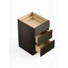 12-in x 24-in x 35-in Ready To Assemble Slim Shaker Three Drawer Base Cabinet, Smokey Grey, 3DB12-RTA-FR02-SG