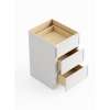 12-in x 24-in x 35-in Ready To Assemble Slim Shaker Three Drawer Base Cabinet, White, 3DB12-RTA-FR02-WH