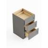 36-in x 24-in x 35-in Ready To Assemble Shaker Three Drawer Base Cabinet, Light Grey, 3DB36-RTA-FR01-LG