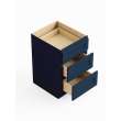 36-in x 24-in x 35-in Ready To Assemble Shaker Three Drawer Base Cabinet, Navy Blue, 3DB36-RTA-FR01-NB