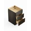 12-in x 24-in x 35-in Ready To Assemble Shaker Three Drawer Base Cabinet, Smokey Grey, 3DB12-RTA-FR01-SG