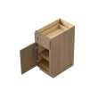 12-in x 24-in x 35-in Ready To Assemble Shaker Single Door Single Drawer Base Cabinet, Tan Wood, B12-RTA-FR01-TW