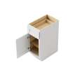 12-in x 24-in x 35-in Ready To Assemble Shaker Single Door Single Drawer Base Cabinet, White, B12-RTA-FR01-WH