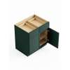 33-in x 24-in x 35-in Ready To Assemble Slim Shaker Double Door Double Drawer Base Cabinet, Green, B33-RTA-FR02-GR