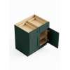 42-in x 24-in x 35-in Ready To Assemble Shaker Double Door Double Drawer Base Cabinet, Green, B42-RTA-FR01-GR