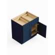 42-in x 24-in x 35-in Ready To Assemble Shaker Double Door Double Drawer Base Cabinet, Navy Blue, B42-RTA-FR01-NB