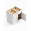 42-in x 24-in x 35-in Ready To Assemble Shaker Double Door Double Drawer Base Cabinet, White, B42