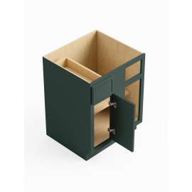 39-in x 24-in x 35-in Ready To Assemble Slim Shaker Blind Base Cabinet, Green, BBC42-RTA-FR02-GR