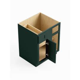 45-in x 24-in x 35-in Ready To Assemble Shaker Blind Base Cabinet, Green, BBC45-RTA-FR01-GR