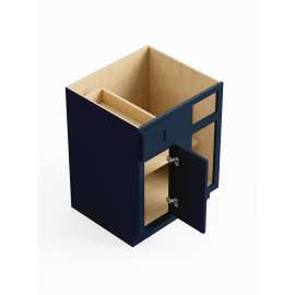 39-in x 24-in x 35-in Ready To Assemble Shaker Blind Base Cabinet, Navy Blue, BBC42-RTA-FR01-NB