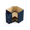 36-in x 36-in x 35-in Ready To Assemble Slim Shaker Easy Reach Base Cabinet, Navy Blue, BER36-RTA-FR02-NB