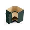 33-in x 33-in x 35-in Ready To Assemble Shaker Easy Reach Base Cabinet, Green, BER33-RTA-FR01-GR