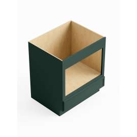 30-in x 24-in x 35-in Ready To Assemble Slim Shaker Microwave Base Cabinet, Green, BMW30-RTA-FR02-GR