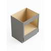 30-in x 24-in x 35-in Ready To Assemble Slim Shaker Microwave Base Cabinet, Light Grey, BMW30-RTA-FR02-LG