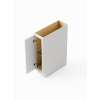 9-in x 24-in x 35-in Ready To Assemble Slim Shaker Tray Base Cabinet, White, BT9-RTA-FR02-WH