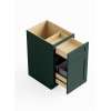 18-in x 24-in x 35-in Ready To Assemble Shaker Double Trash Can Pull-Out Base Cabinet, Green, BWB18-D-RTA-FR01-GR