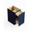 18-in x 24-in x 35-in Ready To Assemble Shaker Double Trash Can Pull-Out Base Cabinet, Navy Blue, BWB18-D-RTA-FR01-NB