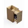 18-in x 24-in x 35-in Ready To Assemble Shaker Double Trash Can Pull-Out Base Cabinet, Tan Wood, BWB18-D-RTA-FR01-TW
