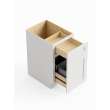 18-in x 24-in x 35-in Ready To Assemble Shaker Double Trash Can Pull-Out Base Cabinet, White, BWB18-D-RTA-FR01-WH