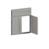 26-in x 1-in x 30-in Shaker Diagonal Corner Sink Base Cabinet Front, Light Grey, DCSF42-FR01-LG