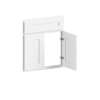 26-in x 1-in x 30-in Shaker Diagonal Corner Sink Base Cabinet Front, White, DCSF42-FR01-WH