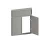 26-in x 1-in x 30-in Slim Shaker Diagonal Corner Sink Base Cabinet Front, Light Grey, DCSF42-FR02-LG