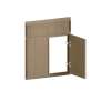 26-in x 1-in x 30-in Slim Shaker Diagonal Corner Sink Base Cabinet Front, Tan Wood, DCSF42-FR02-TW