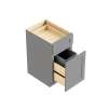 18-in x 24-in x 35-in Ready To Assemble Shaker Single Trash Can Pull-Out Base Cabinet, Light Grey, BWB18-RTA-FR01-LG
