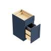 18-in x 24-in x 35-in Ready To Assemble Shaker Single Trash Can Pull-Out Base Cabinet, Navy Blue, BWB18-RTA-FR01-NB