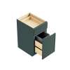 15-in x 24-in x 35-in Ready To Assemble Slim Shaker Single Trash Can Pull-Out Base Cabinet, Green, BWB15-RTA-FR02-GR
