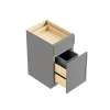 15-in x 24-in x 35-in Ready To Assemble Slim Shaker Single Trash Can Pull-Out Base Cabinet, Light Grey, BWB15-RTA-FR02-LG
