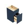15-in x 24-in x 35-in Ready To Assemble Slim Shaker Single Trash Can Pull-Out Base Cabinet, Navy Blue, BWB15-RTA-FR02-NB