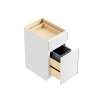 15-in x 24-in x 35-in Ready To Assemble Slim Shaker Single Trash Can Pull-Out Base Cabinet, White, BWB15-RTA-FR02-WH