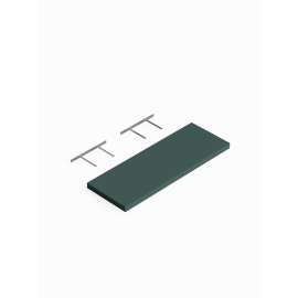 60-in x 11-in x 1-in Floating Shelf, Green, FS60-GR