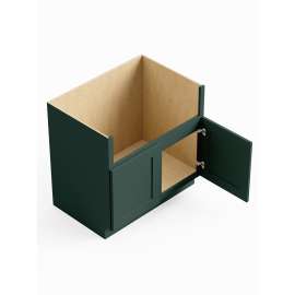 30-in x 24-in x 35-in Ready To Assemble Shaker Farm Sink Base Cabinet, Green, FSB30-RTA-FR01-GR