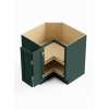 33-in x 33-in x 35-in Ready To Assemble Shaker Lazy Susan Easy Reach Base Cabinet, Green, LSB33-RTA-FR01-GR