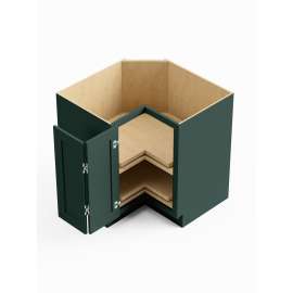 36-in x 36-in x 35-in Ready To Assemble Shaker Lazy Susan Easy Reach Base Cabinet, Green, LSB36-RTA-FR01-GR