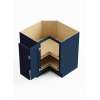 33-in x 33-in x 35-in Ready To Assemble Shaker Lazy Susan Easy Reach Base Cabinet, Navy Blue, LSB33-RTA-FR01-NB