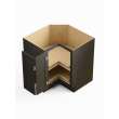 33-in x 33-in x 35-in Ready To Assemble Shaker Lazy Susan Easy Reach Base Cabinet, Smokey Grey, LSB33-RTA-FR01-SG