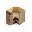 33-in x 33-in x 35-in Ready To Assemble Shaker Lazy Susan Easy Reach Base Cabinet, Tan Wood, LSB33-RTA-FR01-TW