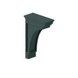 4-in x 9-in x 12-in Modern Corbel, Green, MCB-GR