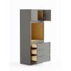 33-in x 24-in x 84-in Ready To Assemble Slim Shaker Tall Oven Cabinet, Light Grey, O338424-RTA-FR02-LG