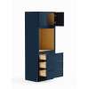 33-in x 24-in x 84-in Ready To Assemble Slim Shaker Tall Oven Cabinet, Navy Blue, O338424-RTA-FR02-NB