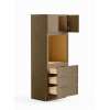 33-in x 24-in x 84-in Ready To Assemble Slim Shaker Tall Oven Cabinet, Tan Wood, O338424-RTA-FR02-TW