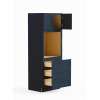 33-in x 24-in x 84-in Ready To Assemble Shaker Tall Oven Cabinet, Navy Blue, O338424-RTA-FR01-NB