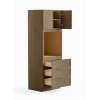 30-in x 24-in x 90-in Ready To Assemble Slim Shaker Tall Oven Cabinet, Tan Wood, O309024-RTA-FR02-TW
